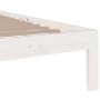 Weißer Massivholzbettrahmen 90x200 cm von vidaXL, Betten und Lattenroste - Ref: Foro24-814740, Preis: 101,87 €, Rabatt: %