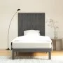 Cabecero de cama de pared madera maciza pino gris 108x3x110 cm de vidaXL, Cabeceros y pies de cama - Ref: Foro24-824925, Prec...