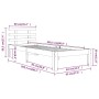 Weißer Massivholzbettrahmen 90x200 cm von vidaXL, Betten und Lattenroste - Ref: Foro24-814740, Preis: 101,87 €, Rabatt: %