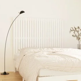 Solid white pine wood wall bed headboard 146.5x3x110 cm by vidaXL, Headboards and footboards - Ref: Foro24-824944, Price: 92,...