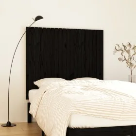 Wandbett-Kopfteil aus schwarzem Kiefernholz, 127,5 x 3 x 110 cm von vidaXL, Kopf- und Fußteile - Ref: Foro24-824942, Preis: 8...