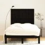 Cabecero de cama pared madera maciza pino negro 127,5x3x110 cm de vidaXL, Cabeceros y pies de cama - Ref: Foro24-824942, Prec...