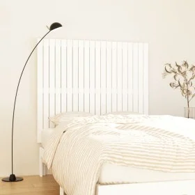 Cabecero de cama pared madera maciza pino blanco 127,5x3x110 cm de vidaXL, Cabeceros y pies de cama - Ref: Foro24-824939, Pre...