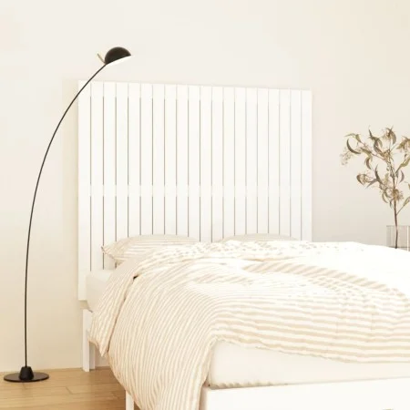 Solid white pine wood wall bed headboard 127.5x3x110 cm by vidaXL, Headboards and footboards - Ref: Foro24-824939, Price: 89,...