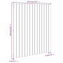 Wandbett-Kopfteil aus massivem Kiefernholz, 95,5 x 3 x 110 cm von vidaXL, Kopf- und Fußteile - Ref: Foro24-824933, Preis: 57,...