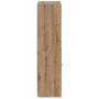 Aparador alto con puertas madera roble artisian 68x37x142 cm