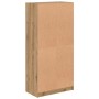 Aparador alto con puertas madera roble artisian 68x37x142 cm