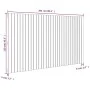 Cabecero de cama de pared madera maciza pino gris 204x3x110 cm de vidaXL, Cabeceros y pies de cama - Ref: Foro24-824930, Prec...