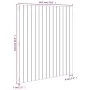Wandbett-Kopfteil aus massivem Kiefernholz in Grau, 95,5 x 3 x 110 cm von vidaXL, Kopf- und Fußteile - Ref: Foro24-824935, Pr...