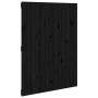 Wandbett-Kopfteil aus massivem schwarzem Kiefernholz, 82,5 x 3 x 110 cm von vidaXL, Kopf- und Fußteile - Ref: Foro24-824957, ...