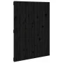 Wandbett-Kopfteil aus massivem schwarzem Kiefernholz, 82,5 x 3 x 110 cm von vidaXL, Kopf- und Fußteile - Ref: Foro24-824957, ...