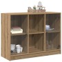 Aparador madera de ingeniería roble artiasian 102x37x75,5 cm