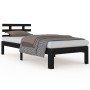 Estructura de cama madera maciza negro 90x200 cm de vidaXL, Camas y somieres - Ref: Foro24-814743, Precio: 94,45 €, Descuento: %