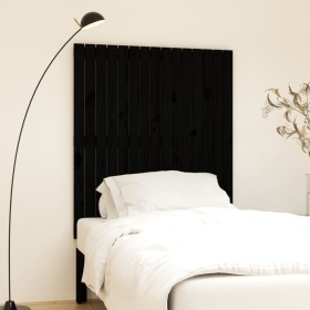Wandbett-Kopfteil aus schwarzem Kiefernholz, 95,5 x 3 x 110 cm von vidaXL, Kopf- und Fußteile - Ref: Foro24-824937, Preis: 55...