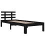 Estructura de cama madera maciza negro 90x200 cm de vidaXL, Camas y somieres - Ref: Foro24-814743, Precio: 94,45 €, Descuento: %
