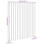 Wandbett-Kopfteil aus schwarzem Kiefernholz, 95,5 x 3 x 110 cm von vidaXL, Kopf- und Fußteile - Ref: Foro24-824937, Preis: 55...