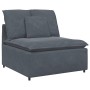 Sofá modular con cojines gris oscuro