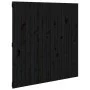 Solid black pine wood wall bed headboard 108x3x110 cm by vidaXL, Headboards and footboards - Ref: Foro24-824927, Price: 107,2...