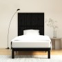 Wandbett-Kopfteil aus massivem schwarzem Kiefernholz, 108 x 3 x 110 cm von vidaXL, Kopf- und Fußteile - Ref: Foro24-824927, P...