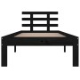 Estructura de cama madera maciza negro 90x200 cm de vidaXL, Camas y somieres - Ref: Foro24-814743, Precio: 94,45 €, Descuento: %