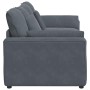 Sofá modular con cojines gris oscuro