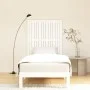 Cabecero de cama pared madera maciza pino blanco 95,5x3x110 cm de vidaXL, Cabeceros y pies de cama - Ref: Foro24-824934, Prec...
