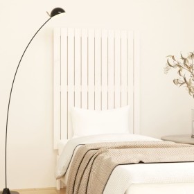 Solid white pine wood wall bed headboard 82.5x3x110 cm by vidaXL, Headboards and footboards - Ref: Foro24-824954, Price: 50,2...