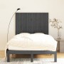 Wandbett-Kopfteil aus massivem Kiefernholz in Grau, 127,5 x 3 x 110 cm von vidaXL, Kopf- und Fußteile - Ref: Foro24-824940, P...
