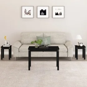 Stackable tables 3 pieces solid black pine wood by vidaXL, Side tables - Ref: Foro24-824982, Price: 57,41 €, Discount: %