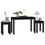 Stackable tables 3 pieces solid black pine wood by vidaXL, Side tables - Ref: Foro24-824982, Price: 57,41 €, Discount: %