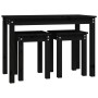 Stackable tables 3 pieces solid black pine wood by vidaXL, Side tables - Ref: Foro24-824982, Price: 57,41 €, Discount: %