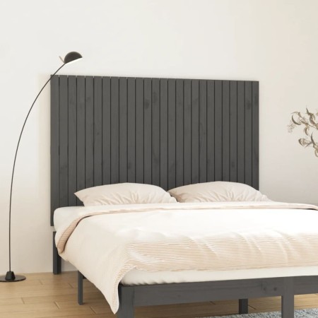 Wandbett-Kopfteil aus massivem Kiefernholz in Grau, 166 x 3 x 110 cm von vidaXL, Kopf- und Fußteile - Ref: Foro24-824960, Pre...