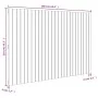 Cabecero de cama de pared madera maciza pino gris 166x3x110 cm de vidaXL, Cabeceros y pies de cama - Ref: Foro24-824960, Prec...