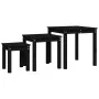 Stackable tables 3 pieces solid black pine wood by vidaXL, Side tables - Ref: Foro24-824977, Price: 61,52 €, Discount: %