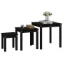 Stackable tables 3 pieces solid black pine wood by vidaXL, Side tables - Ref: Foro24-824977, Price: 61,52 €, Discount: %