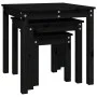 Stackable tables 3 pieces solid black pine wood by vidaXL, Side tables - Ref: Foro24-824977, Price: 61,52 €, Discount: %