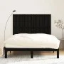 Solid black pine wood wall bed headboard 159.5x3x110 cm by vidaXL, Headboards and footboards - Ref: Foro24-824952, Price: 150...