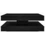 Mesa de centro giratoria 360 grados roble negro 90x90x34,5 cm