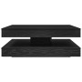 Mesa de centro giratoria 360 grados roble negro 90x90x34,5 cm