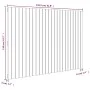 Solid black pine wood wall bed headboard 159.5x3x110 cm by vidaXL, Headboards and footboards - Ref: Foro24-824952, Price: 150...