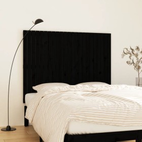 Solid black pine wood wall bed headboard 146.5x3x110 cm by vidaXL, Headboards and footboards - Ref: Foro24-824947, Price: 99,...