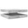 Mesa de centro giratoria 360 grados gris hormigón 90x90x34,5 cm