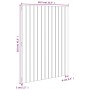 Wandbett-Kopfteil aus massivem Kiefernholz in Grau, 82,5 x 3 x 110 cm von vidaXL, Kopf- und Fußteile - Ref: Foro24-824955, Pr...