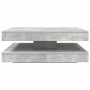 Mesa de centro giratoria 360 grados gris hormigón 90x90x34,5 cm