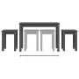 Stackable tables 3 pieces solid gray pine wood by vidaXL, Side tables - Ref: Foro24-824980, Price: 57,41 €, Discount: %