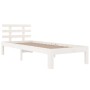 Weißer Massivholzbettrahmen 100x200 cm von vidaXL, Betten und Lattenroste - Ref: Foro24-814745, Preis: 107,07 €, Rabatt: %