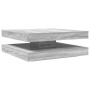 Mesa de centro giratoria 360 grados gris Sonoma 90x90x34,5 cm