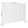 Cabecero de cama de pared madera maciza pino blanco 185x3x110cm de vidaXL, Cabeceros y pies de cama - Ref: Foro24-824964, Pre...
