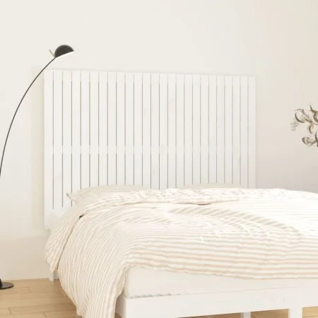 Solid white pine wood wall bed headboard 159.5x3x110 cm by vidaXL, Headboards and footboards - Ref: Foro24-824949, Price: 150...