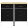 Armario de trabajo 2 pcs Negro y Gris 100 x 55 x 85 cm